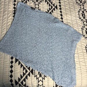 Light Blue Knit Poncho